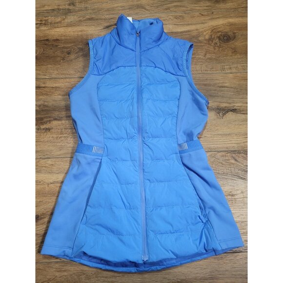 Lululemon Down for It All Vest Blue Nile Size 2 EUC - Picture 3 of 10
